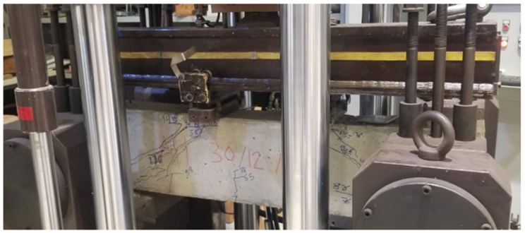 Figure 1. Beam Dimensions, Reinforcement Details, and Test Setup Under Two-Point Loading (Ghali et al., 2023). (b)