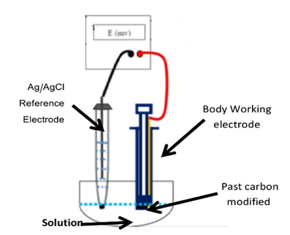 Figure 4. A Schematic Representation of the Electrochemical Measurement Cell