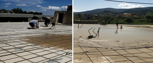 Figure 5. Upper Slab Strengthening Procedure Adopted for Reinforcing the Damaged Floor System
