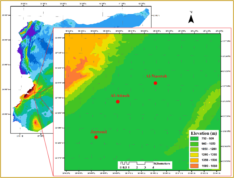 Figure 5. DEM Image of the Study Area