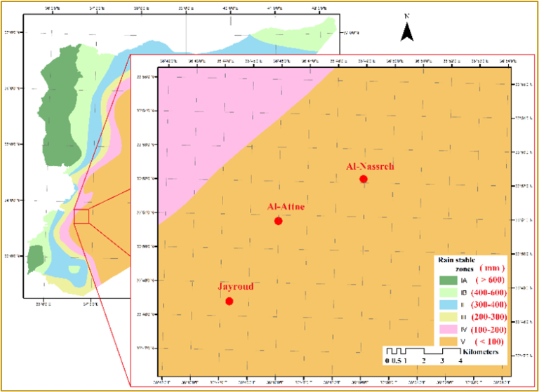 Figure 6. Map of Rain Stable Zones for the Study Area