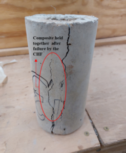 Figure 17. Failure Profile of the CHFRC after the Splitting Tensile Strength Test&nbsp;