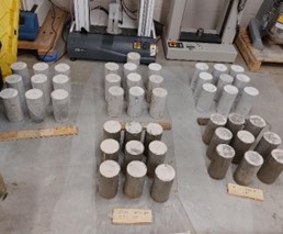 Figure 5. Array of Concrete Samples Placed in Lab-controlled Conditions.&nbsp;