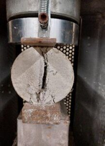 Figure 8. Split Sample from the Splitting Tensile Strength Test&nbsp;