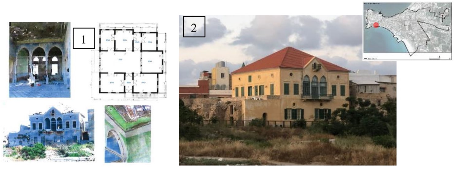 Figure 6. Mamluk Palace Before (as shown in images №1) and After (as shown in images №2) Intervention.
(Source: Based on khoury study 2002, photo taken by the Author 2023)