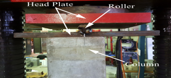 Figure 1. Eccentric Loading Setup by 2000 kN Capacity Apparatus; (a) Base Plate, (b) Head Plate (Elchalakani & Ma, 2017) (b)